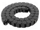 Cable chain; 08; Bend.rad: 28mm; L: 1000mm; non-openable frames IGUS