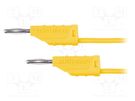 Test lead; 70VDC; 33VAC; 10A; banana plug 2mm,both sides; yellow SCHÜTZINGER