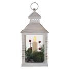 LED decoration – Christmas lantern with candle, 23 cm, 3x AAA, indoor, vintage, EMOS