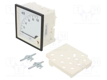 Voltmeter; on panel; VDC: 0÷100mV; Class: 1.5; Umax: 600V; 96x96mm LUMEL MA19-NA50600000000