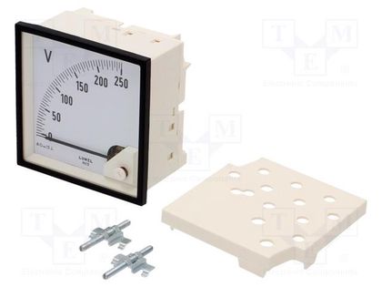Voltmeter; on panel; VDC: 0÷250V; Class: 1.5; Umax: 600V; 96x96mm LUMEL MA19-NA61300000000