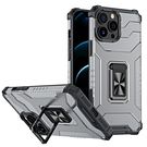 Crystal Ring Case Kickstand Tough Rugged Cover for iPhone 12 Pro black, Hurtel
