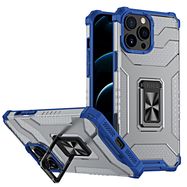 Crystal Ring Case Kickstand Tough Rugged Cover for iPhone 12 Pro Max blue, Hurtel