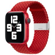 Strap Fabric Band for Watch Ultra / 9 / 8 / 7 / 6 / SE / 5 / 4 / 3 / 2 (49mm / 45mm / 44mm / 42mm) Braided Fabric Strap Watch Bracelet Red, Hurtel