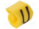 Markers; Marking: U; 1.3÷3mm; PVC; yellow; -30÷80°C; leaded; CLI C WEIDMÜLLER