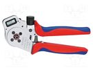 Tool: for crimping; contacts for round plug connectors KNIPEX