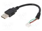 Cable-adapter; 120mm; USB; USB A ELATEC