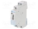 Relay: installation; monostable; NC + NO; for DIN rail mounting HAGER