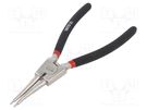 Pliers; for circlip; external; Pliers len: 200mm; straight YATO
