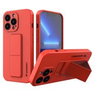 Wozinsky Kickstand Case silicone case with stand for iPhone 13 Pro red, Wozinsky