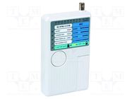Tester: LAN wiring; LED; BNC,RJ11,RJ12,RJ45,USB VELLEMAN