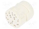 Connector: M23; contact insert; PIN: 12; female; for cable; 8A; 200V HUMMEL