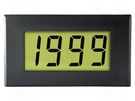 Ammeter; digital,mounting; on panel; LCD; 3,5 digit; Char: 19mm LASCAR
