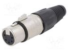 Plug; XLR; female; PIN: 5; straight; for cable; soldering; silver CLIFF