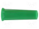 Socket; 4mm banana; 36A; green; nickel plated; soldered; -20÷80°C DONAU ELEKTRONIK