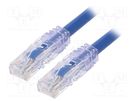 Patch cord; TX6A™ 10Gig,U/UTP; 6a; solid; Cu; PVC; blue; 2m; 24AWG PANDUIT