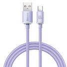 Baseus Crystal Shine Series cable USB cable for fast charging and data transfer USB Type A - USB Type C 100W 1.2m purple (CAJY000405), Baseus