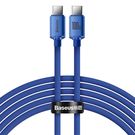 Baseus Crystal Shine Series cable USB cable for fast charging and data transfer USB Type C - USB Type C 100W 2m blue (CAJY000703), Baseus