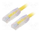 Patch cord; TX6A™ 10Gig,U/UTP; 6a; solid; Cu; PVC; yellow; 1m; 24AWG PANDUIT