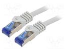 Patch cord; S/FTP; 6a; stranded; Cu; LSZH; grey; 3m; 26AWG; -20÷75°C LOGILINK