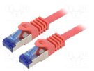 Patch cord; S/FTP; 6a; stranded; Cu; LSZH; red; 3m; 26AWG; -20÷75°C LOGILINK