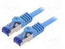 Patch cord; S/FTP; 6a; stranded; Cu; LSZH; blue; 3m; 26AWG; -20÷75°C LOGILINK