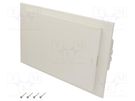 Enclosure: for modular components; IP40; plaster embedded HAGER