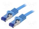 Patch cord; S/FTP; 6a; stranded; Cu; LSZH; blue; 10m; 26AWG; -20÷75°C LOGILINK