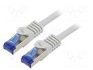 Patch cord; S/FTP; 6a; stranded; Cu; LSZH; grey; 10m; 26AWG; -20÷75°C LOGILINK