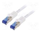 Patch cord; S/FTP; 6a; stranded; Cu; LSZH; white; 3m; 26AWG; -20÷75°C LOGILINK