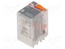 Relay: electromagnetic; DPDT; Ucoil: 110VAC; Icontacts max: 12A ABB