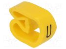 Markers; Marking: U; 8÷16mm; PVC; yellow; -30÷80°C; leaded; CLI C WEIDMÜLLER