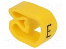 Markers; Marking: E; 8÷16mm; PVC; yellow; -30÷80°C; leaded; CLI C WEIDMÜLLER