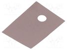 Heat transfer pad: silicone; TO220; L: 18mm; W: 13mm; brown FISCHER ELEKTRONIK