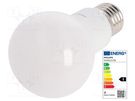 LED lamp; warm white; E27; 230VAC; 806lm; P: 8W; 200°; 2700K PHILIPS