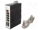 Switch Ethernet; managed; Number of ports: 12; 24÷57VDC; RJ45,SFP WAGO