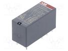 Relay: electromagnetic; DPDT; Ucoil: 24VAC; 8A; max.250VAC; PCB ABB