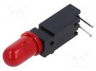 LED; in housing; red; 5mm; No.of diodes: 1; 20mA; Lens: red,diffused MENTOR
