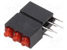 LED; in housing; red; 1.8mm; No.of diodes: 3; 20mA; 70°; 1÷5mcd MENTOR