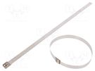 Cable tie; L: 362mm; W: 12.3mm; acid resistant steel AISI 316 HELLERMANNTYTON