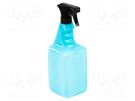 Tool: dosing bottles; blue (bright); polyetylene; 900ml; ESD EUROSTAT GROUP