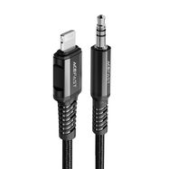 Acefast audio cable MFI Lightning - 3.5mm mini jack (male) 1.2m, AUX black (C1-06 black), Acefast