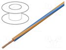 Wire; H05V-K,LgY; stranded; Cu; 0.75mm2; PVC; orange-blue; 100m BQ CABLE