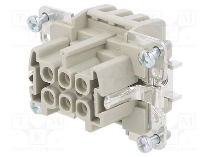 Connector: HDC; contact insert; female; EPIC H-BE; PIN: 6; 6+PE LAPP 10401000