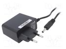 Power supply: switched-mode; mains,plug; 12VDC; 1.33A; 15W; 84.5% ESPE