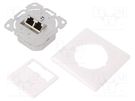 Socket; RJ45; Cat: 6a; shielded,double; 22AWG÷24AWG; white; IDC LOGILINK