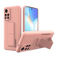 Wozinsky Kickstand Case Silicone Stand Cover Xiaomi Poco M4 Pro 5G Pink, Wozinsky