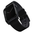 UNIQ pasek Straden Apple Watch Series 4/5/6/7/8/SE/SE2/Ultra 42/44/45mm. Leather Hybrid Strap czarny/black, UNIQ