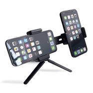 Dual adjustable smartphone holder with tripod black (E-type live dual camera), Hurtel