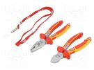 Kit: pliers; side,cutting,insulated,universal; 2pcs. NWS